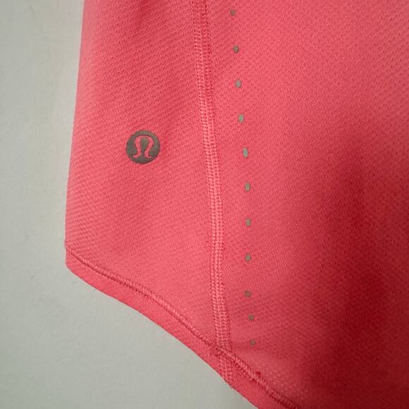 Lululemon High Neck Running and Training Tee in Peachy Pink Color - Picture 4 of 4